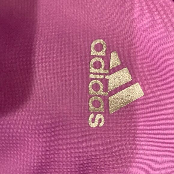 Adidas Warm Up Jacket Zipper Front Lavender Ruffle Bottom Size 12 Months - Picture 4 of 8